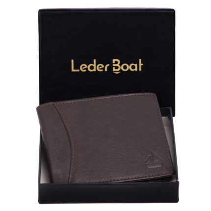 Men’s Leather Wallet with Coin Pocket, 4 Card Slots, and RFID Blocking – Compact & Stylish