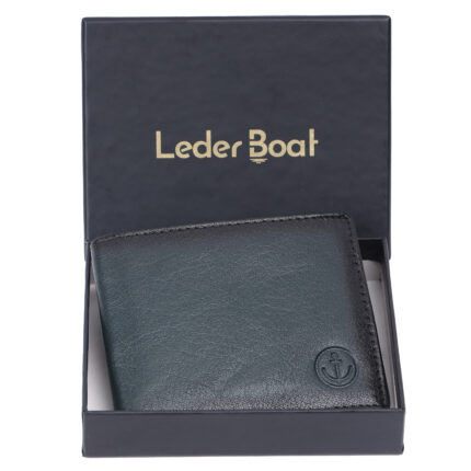 Men’s Leather Wallet (Smoke-Military Green)